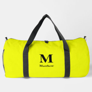 Sac De Sport Nom du monogramme personnalisé Jaune