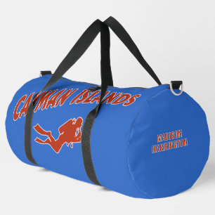 Sac De Sport Nom et couleur personnalisés Cayman Islands Scuba