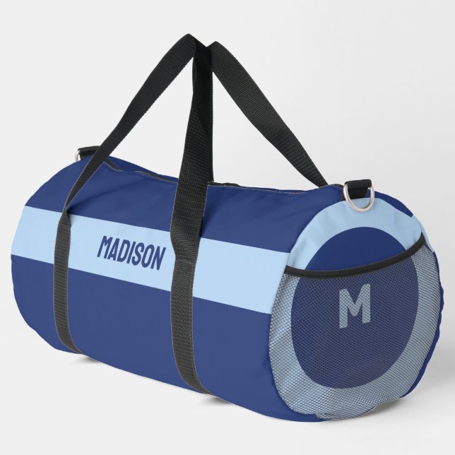 Sac De Sport Nom et monogramme personnalisés (Coin droit)