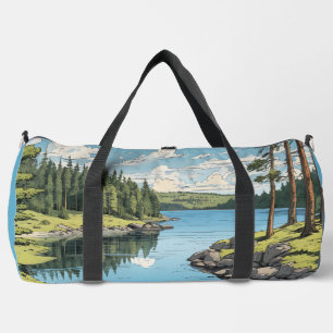 Sac De Sport Nom et texte personnalisés Finlande Illustrations