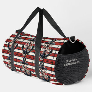 Sac De Sport Nom personnalisé Ancre nautique