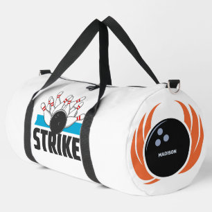 Sac De Sport Nom personnalisé Boule de Bowling avec flamme