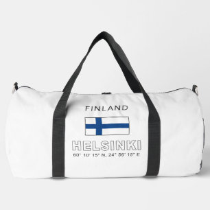 Sac De Sport Nom personnalisé Coordonnées d'Helsinki