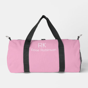 Sac De Sport Nom personnalisé couleur rose stylé minimal gym