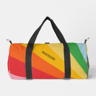 Sac De Sport Nom personnalisé Couleurs arc-en-ciel