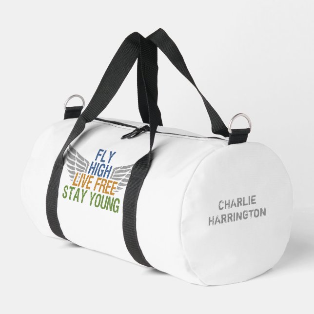 Sac De Sport Nom personnalisé FLY HIGH (Coin gauche)