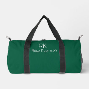 Sac De Sport Nom personnalisé Minimal Classic Élégant Vert