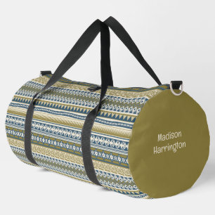 Sac De Sport Nom personnalisé Motif Aztèque Tribal