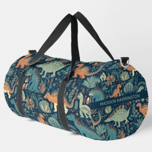 Sac De Sport Nom personnalisé Motif Dinosaur
