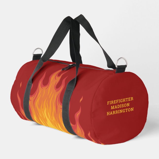 Sac De Sport Nom personnalisé / Pompier de texte (Coin gauche)