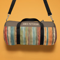 Nom personnalisé rayures peintes vintage colorées
