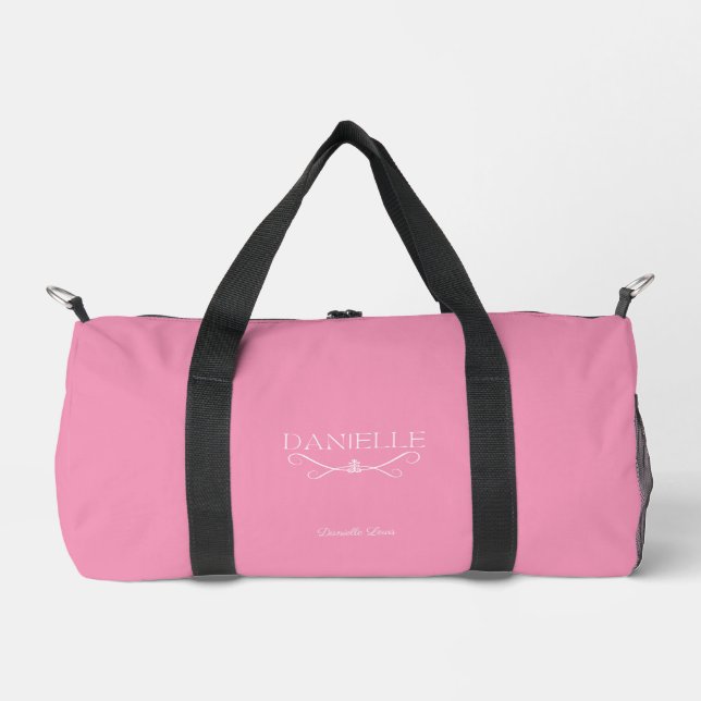 Sac De Sport Nom personnalisé rose pâle "Ballet Everyday" (Recto)