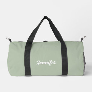 Sac De Sport Nom personnalisé sauge vert moderne