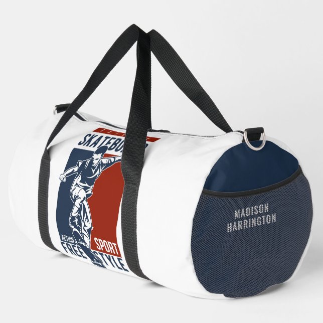 Sac De Sport Nom personnalisé Skate (Coin droit)