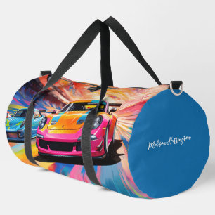 Sac De Sport Nom personnalisé Sportscars colorés