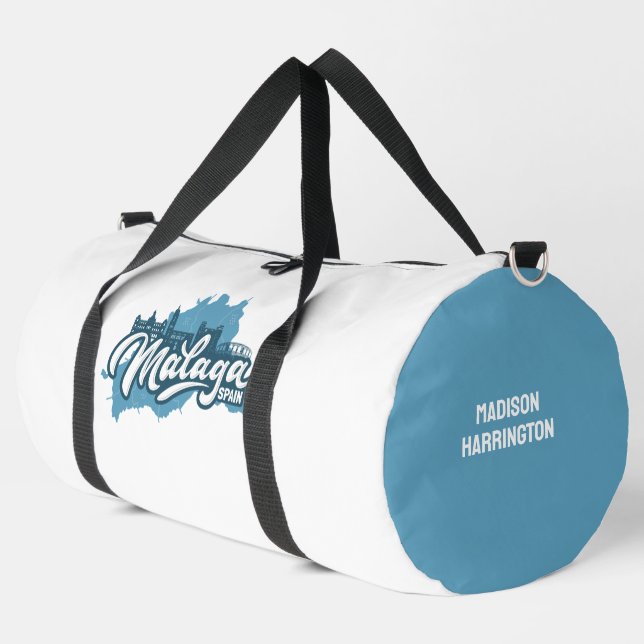 Sac De Sport Nom personnalisé / Texte Malaga Espagne (Coin gauche)
