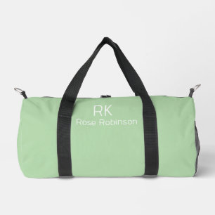 Sac De Sport Nom Personnalisé Vert Pâle Style Minimaliste Gym