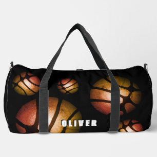Sac De Sport Nom sportif de motif métallique de balle de basket