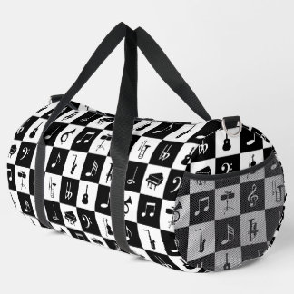 Sac De Sport Notes musicales et instruments sur le carré