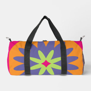 Sac De Sport Œuvre d'art à motif botanique rétro groovy
