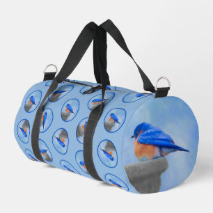Sac De Sport Oiseau bleu de l'Est sur Birdbath Art original