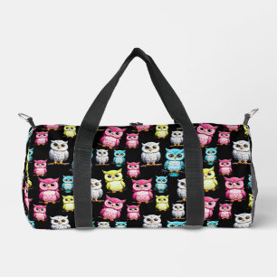 Sac De Sport Oiseaux de Chouette colorés Motif Arrière - plan n