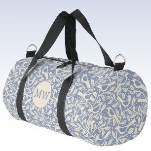 Sac De Sport Oiseaux de Patrimoine Monogramme Initiales Personn