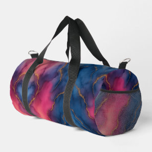 Sac De Sport Or élégant et Motif Abstrait Turquoise Duf éléga