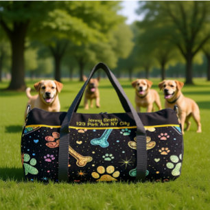 Sac De Sport Os Bones de Animais de Estimação Coloridos com Imp