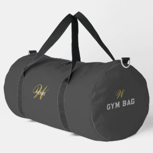 Sac de sport ou de voyage personnalisé gris noir m