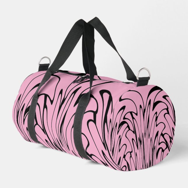Sac De Sport Où l'art rencontre la pensée noir et rose (Coin gauche)