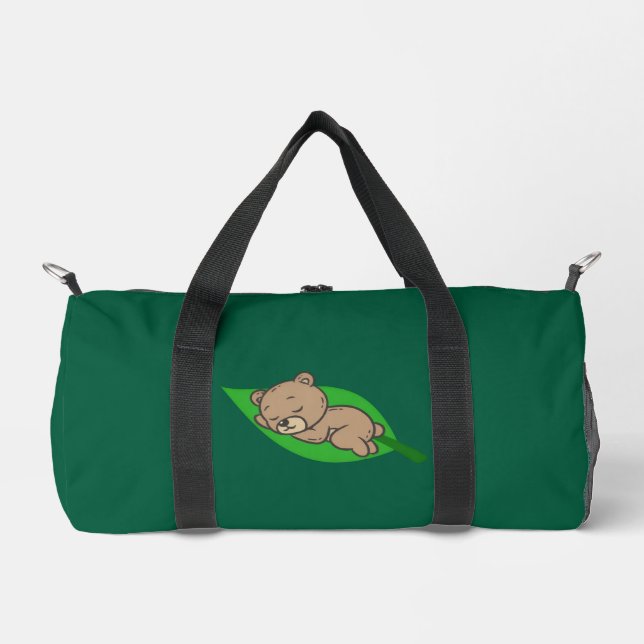 Sac De Sport Ours sur une petite feuille (Recto)