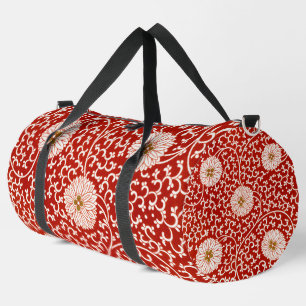 Sac De Sport Owen Jones Ornement Chinois Fleurs Rouges et Blanc