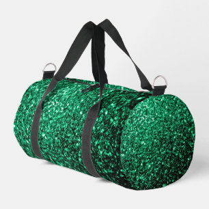 Sac De Sport Paillettes de faux strass vert émeraude
