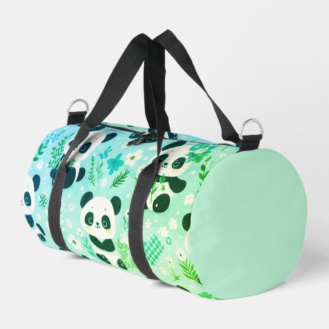 Sac De Sport Panda Bear Motif Vert Imprimer (Coin gauche)