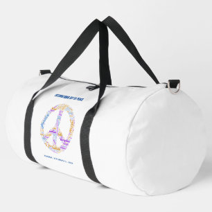 Sac De Sport Panneau de la Journée Mondiale de la Paix Word Clo