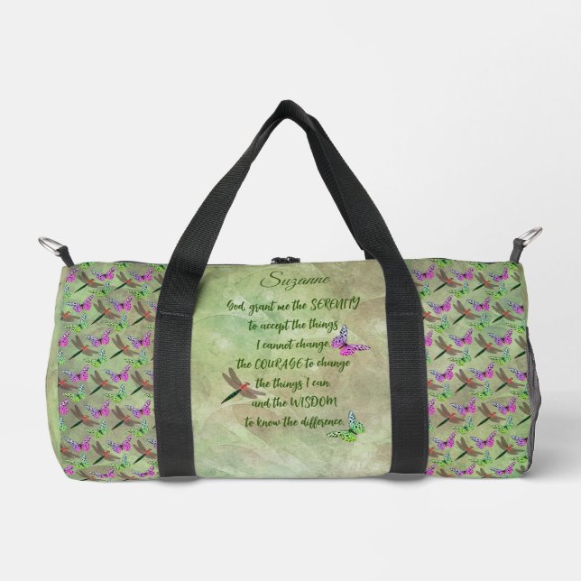 Sac De Sport Papillon de prière de sérénité Inspiration (Recto)