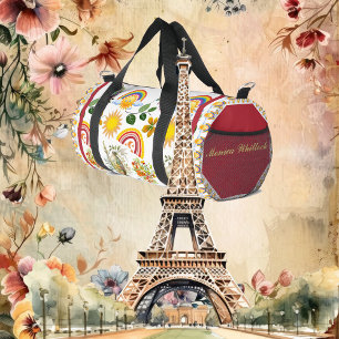 Sac De Sport Papillon du jardin de printemps Arc en ciel Vert s