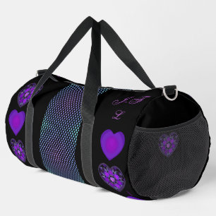 Sac De Sport Parapluie violet & coeurs .7
