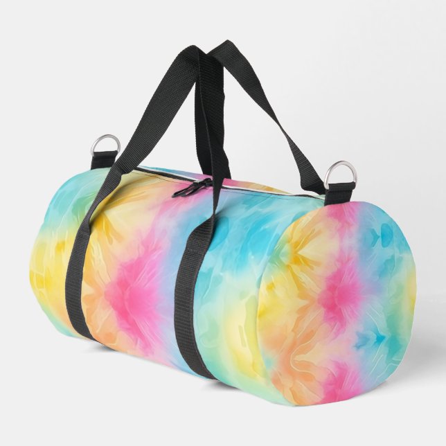 Sac De Sport Pastel Rainbow Tie Dye Girls Gear bag (Coin gauche)