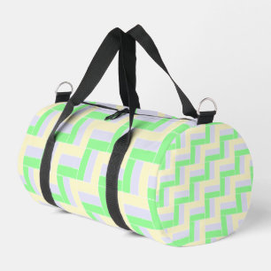 Sac De Sport Pastel Rectangles Lignes en pointillé blanc Motif