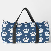 Pattern of paws, Dog paws, White paws, Blue Hearts
