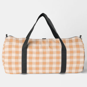 Sac De Sport Peach White À damiers En vichy Motif