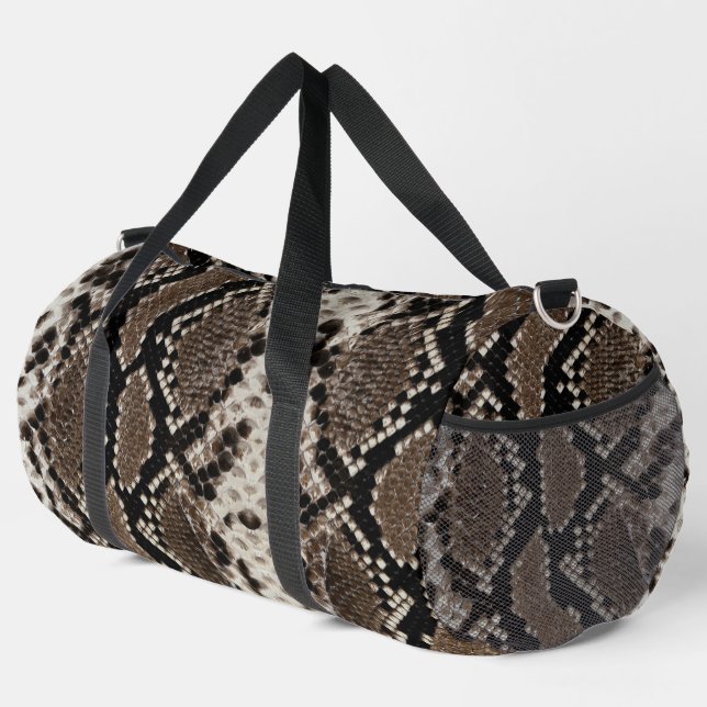 Sac De Sport Peau de serpent Python réticulé Faux (Coin droit)