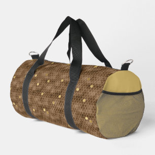 Sac De Sport Peigne de miel Brown et or