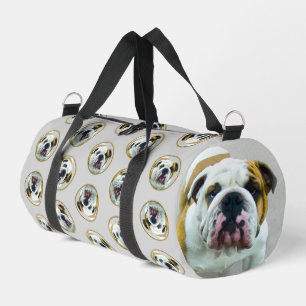 Sac De Sport Peinture Bouledogue Rouge et Blanc Chien Anglais A
