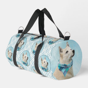 Sac De Sport Peinture de Buhund norvégien Blé doré Art canin or