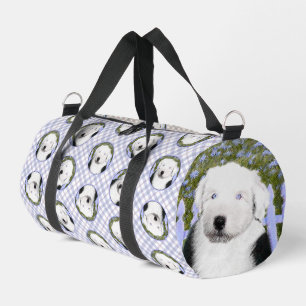 Sac De Sport Peinture de chiot Old English Sheepdog Art de chie