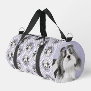 Sac De Sport Peinture de Shih Tzu Noir & Blanc Art Original de