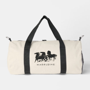 Sac De Sport Peinture équestre personnalisée Cheval Nom personn